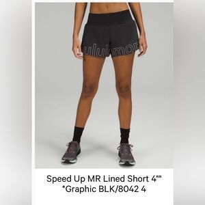 lululemon athletica speed up Black Athletic Shorts